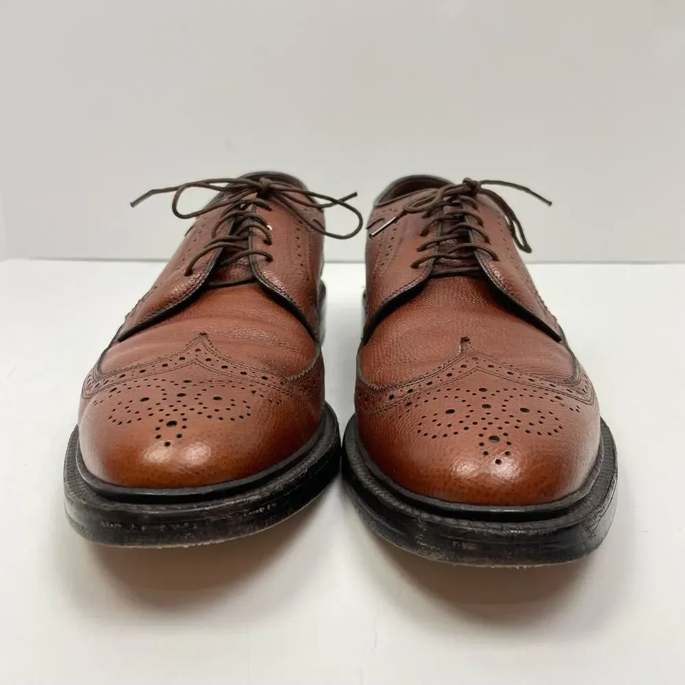 Allen Edmonds | AA Narrow MacNeil Brown Leather Long Wingtip Oxfords Dress Shoes